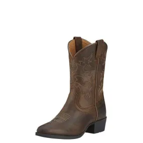 Ariat Kids Heritage Western Boots Distressed Brown