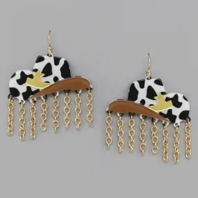 Cowboy Hat Western Theme Acrylic Earrings