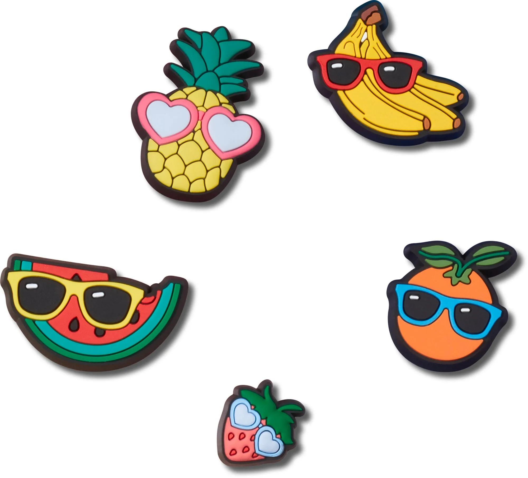 10011409 Cute Fruit With Sunnies 5Pk Jibbitz