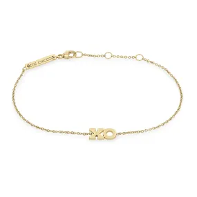 14k Gold XO Bracelet