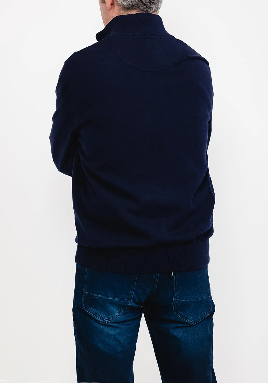 6th Sense Harry Quarter Zip Sweater, Navy