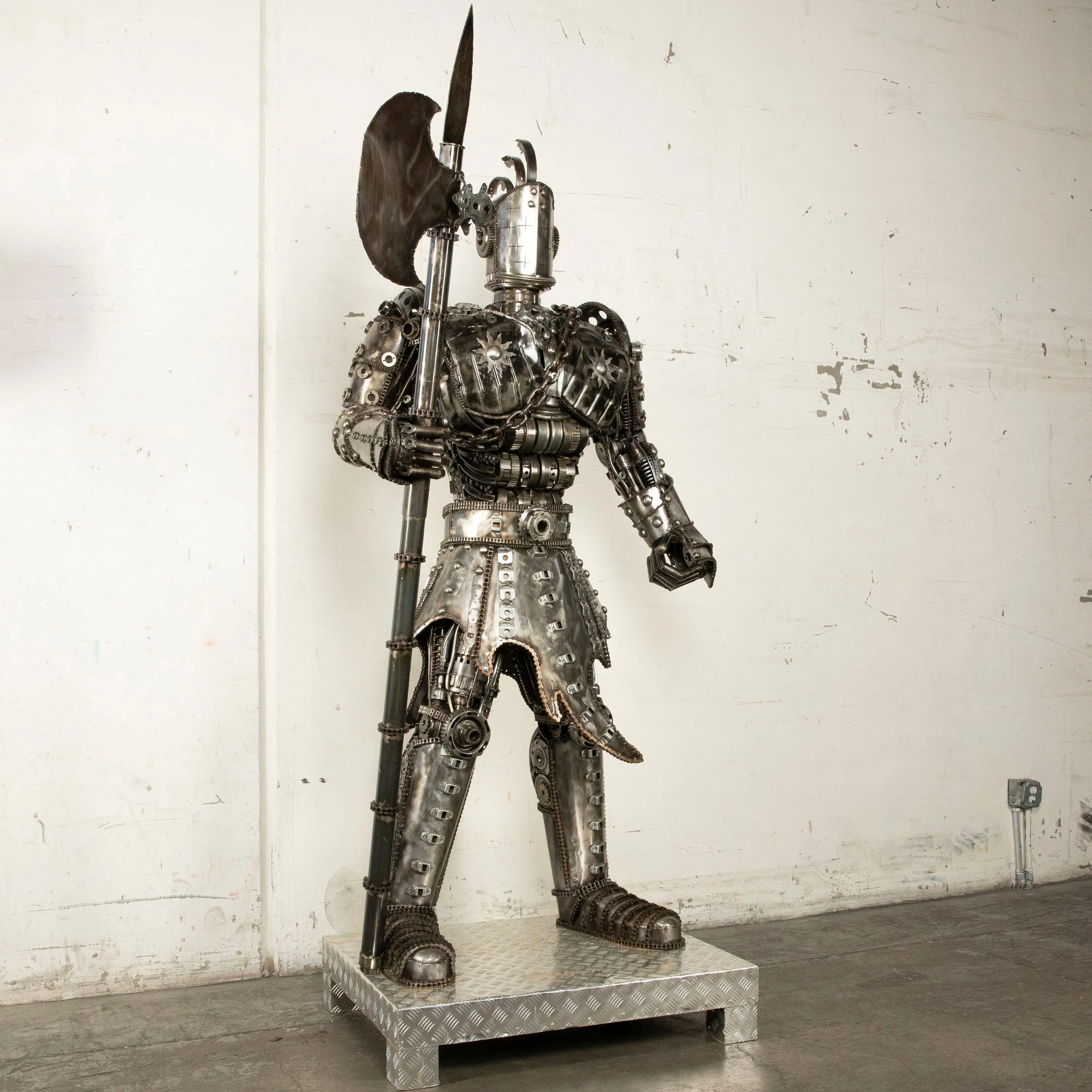 79 Knight Inspired Recycled Metal Art Sculpture