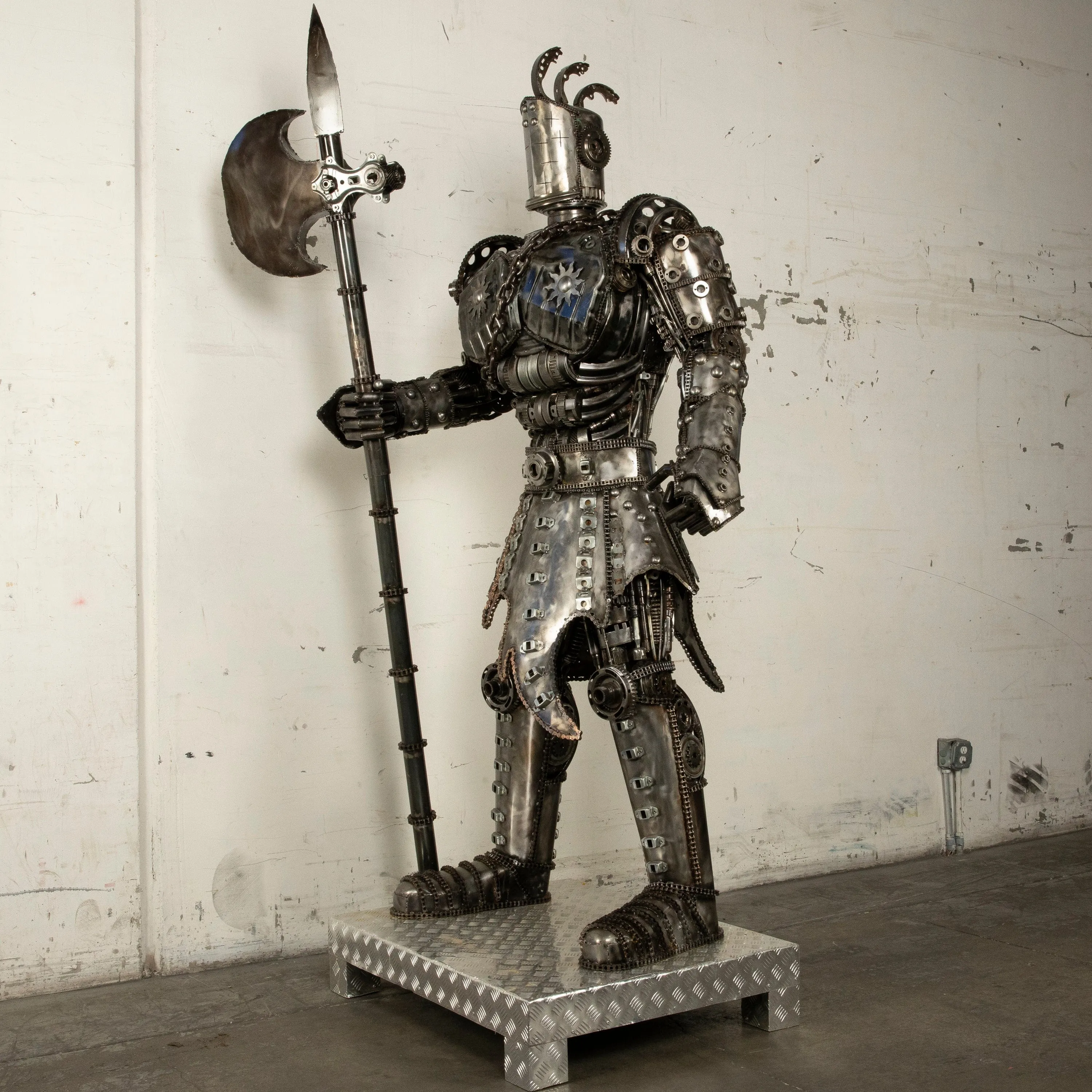 79 Knight Inspired Recycled Metal Art Sculpture