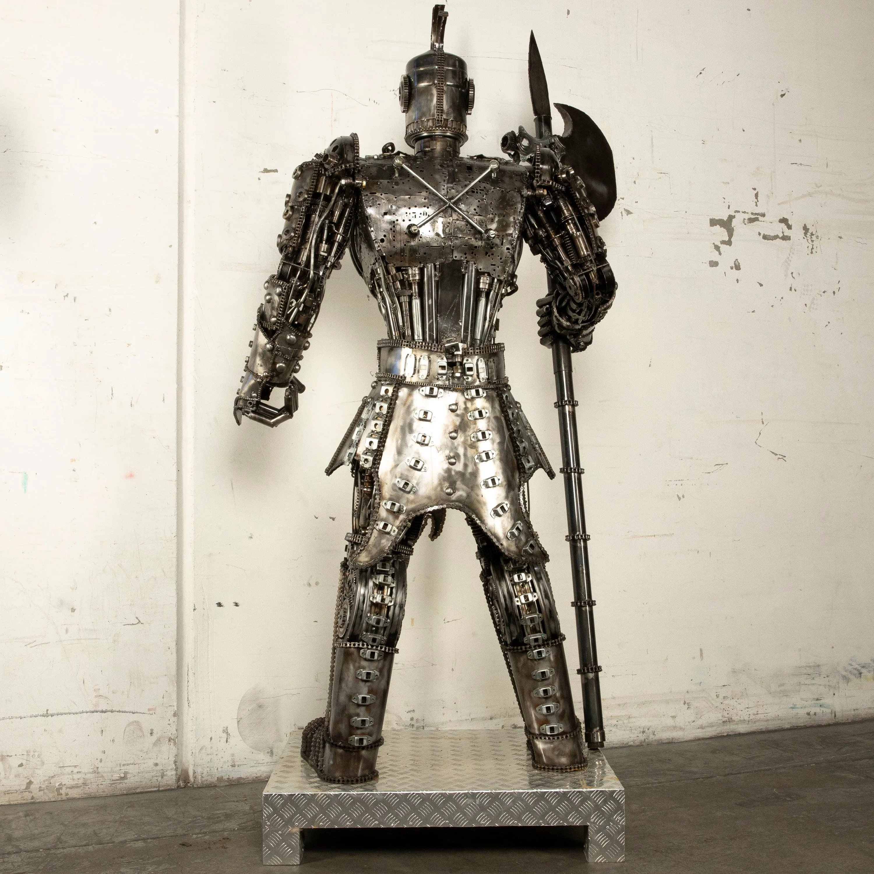 79 Knight Inspired Recycled Metal Art Sculpture