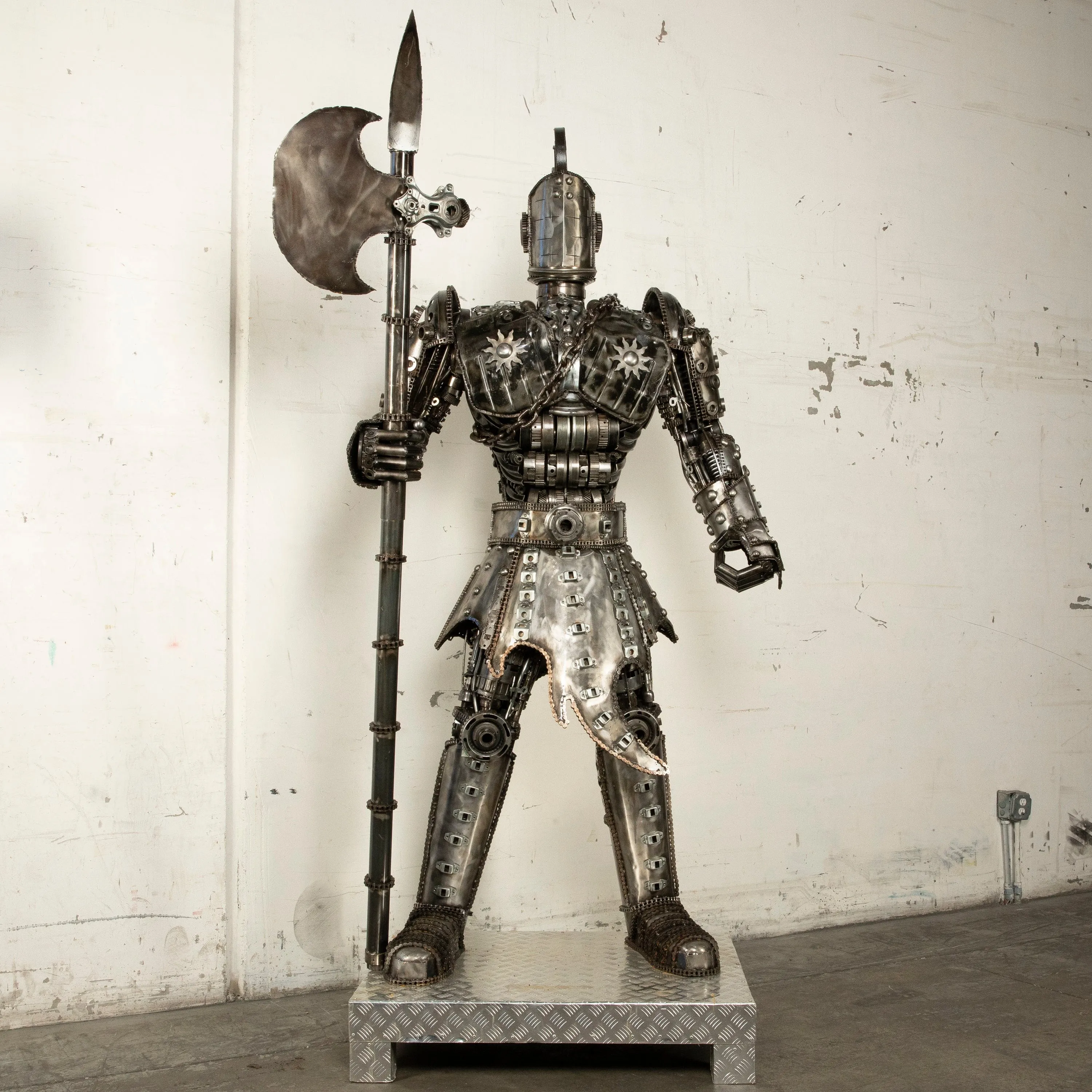 79 Knight Inspired Recycled Metal Art Sculpture