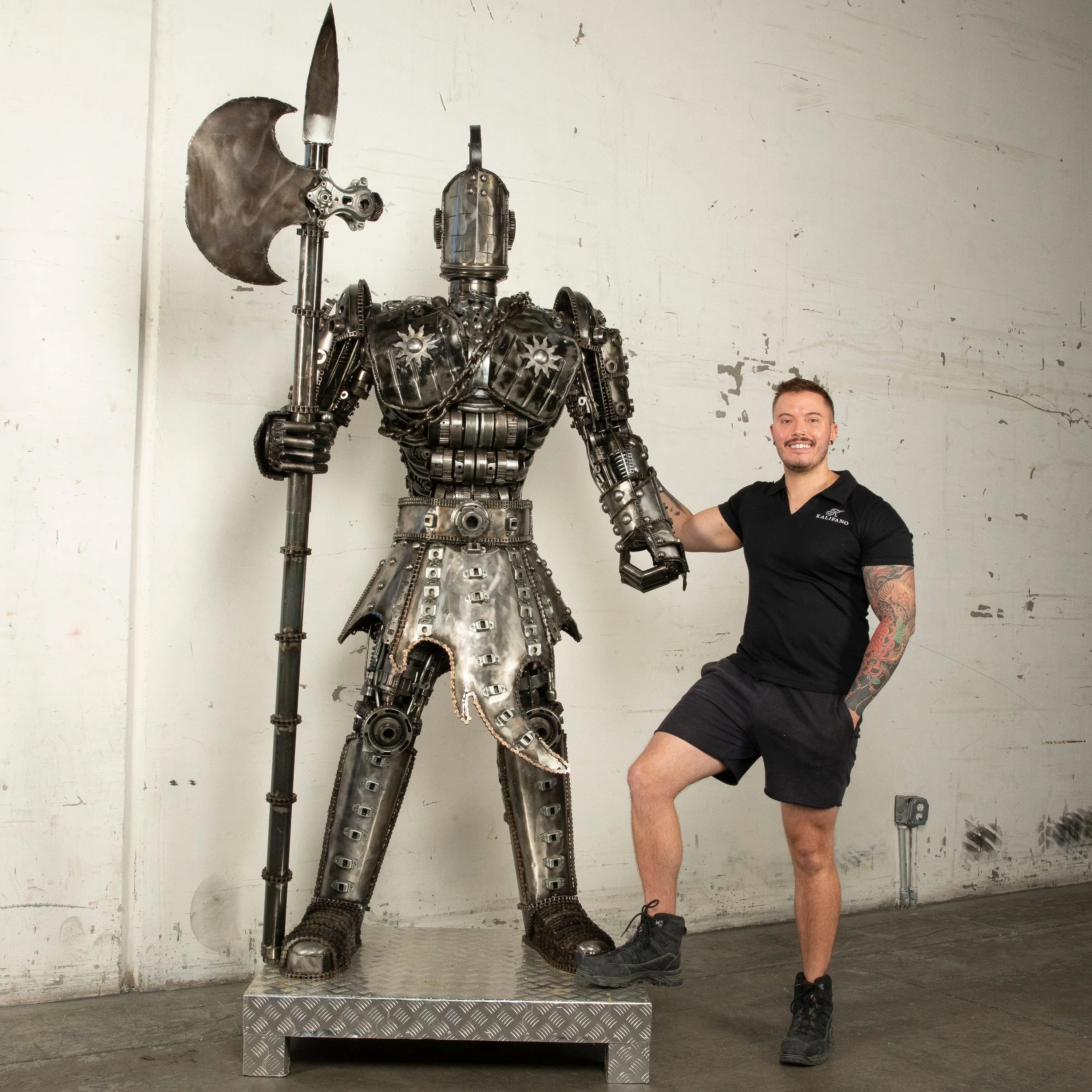 79 Knight Inspired Recycled Metal Art Sculpture