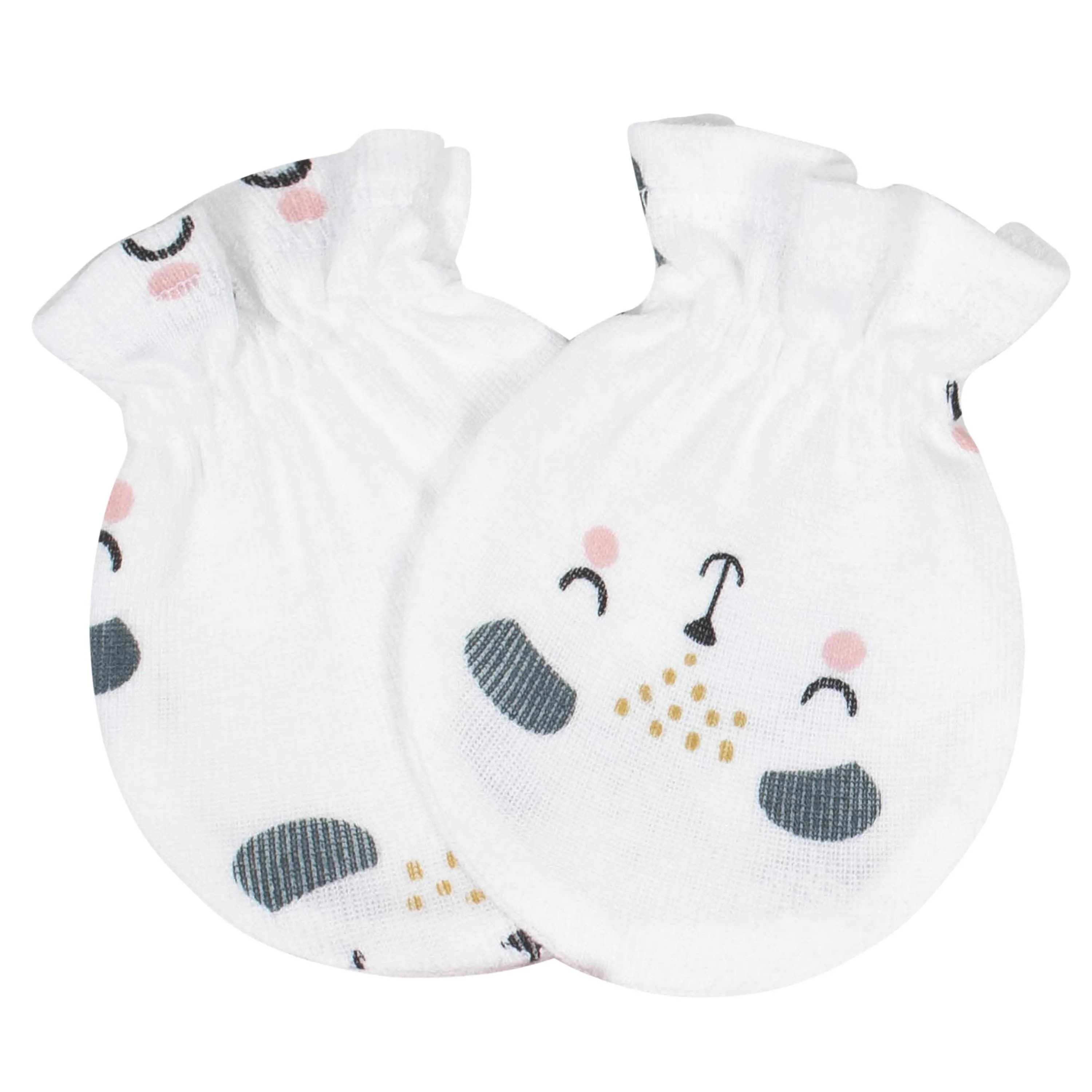 8-Piece Baby Girls Bear Caps & Mittens Set