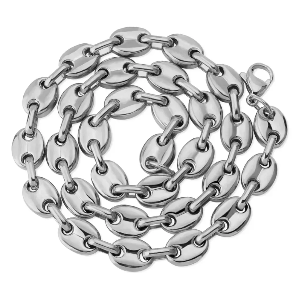 8mm G-Link Chain in White Gold