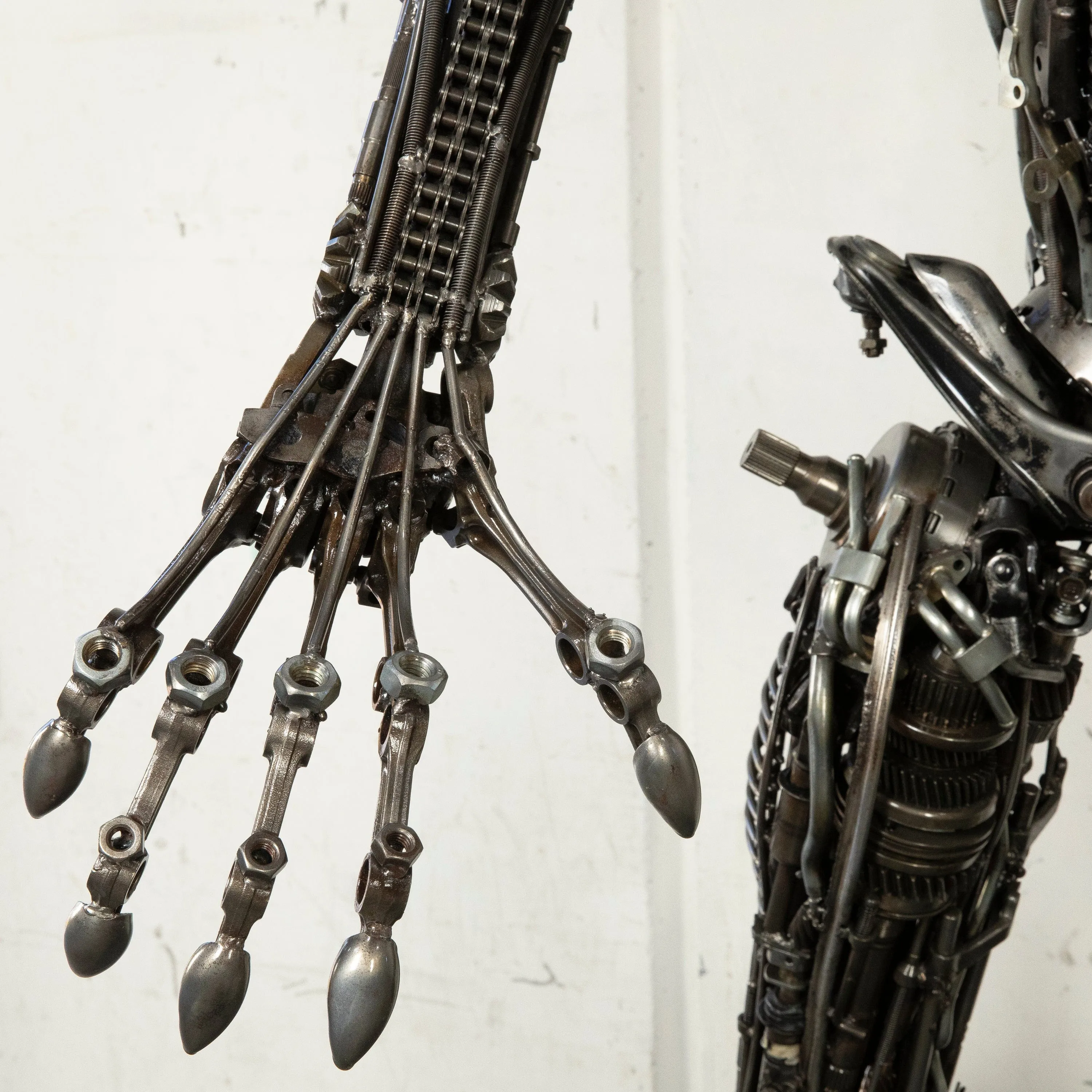 91 Alien Inspired Recycled Metal Art Sculpture