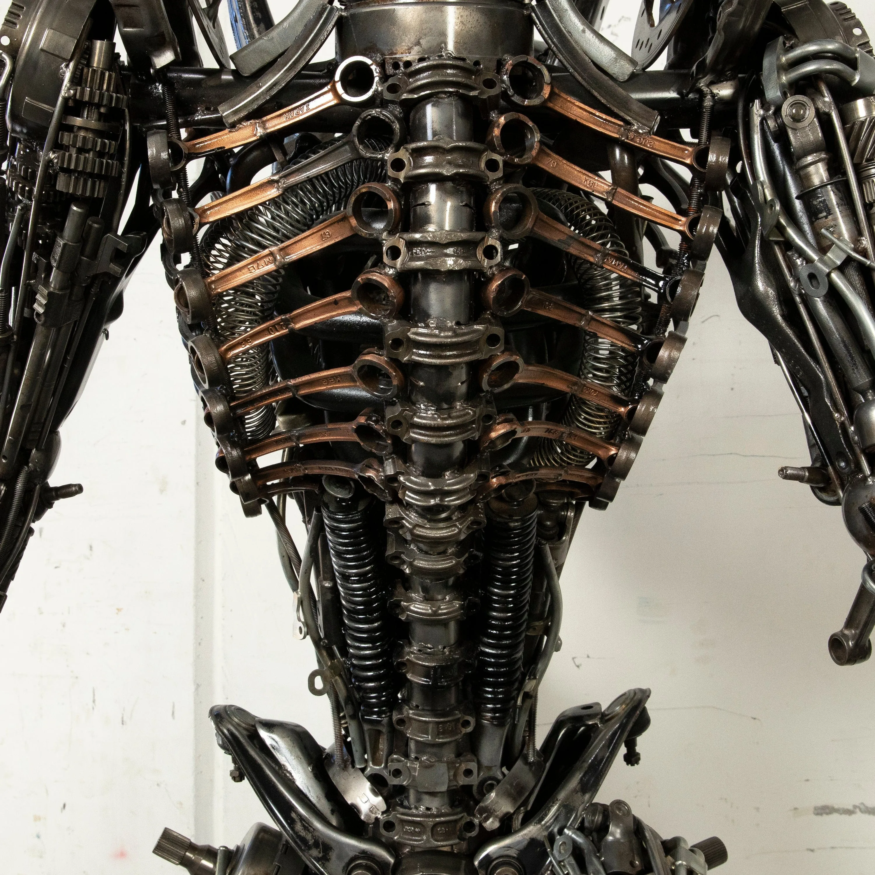 91 Alien Inspired Recycled Metal Art Sculpture