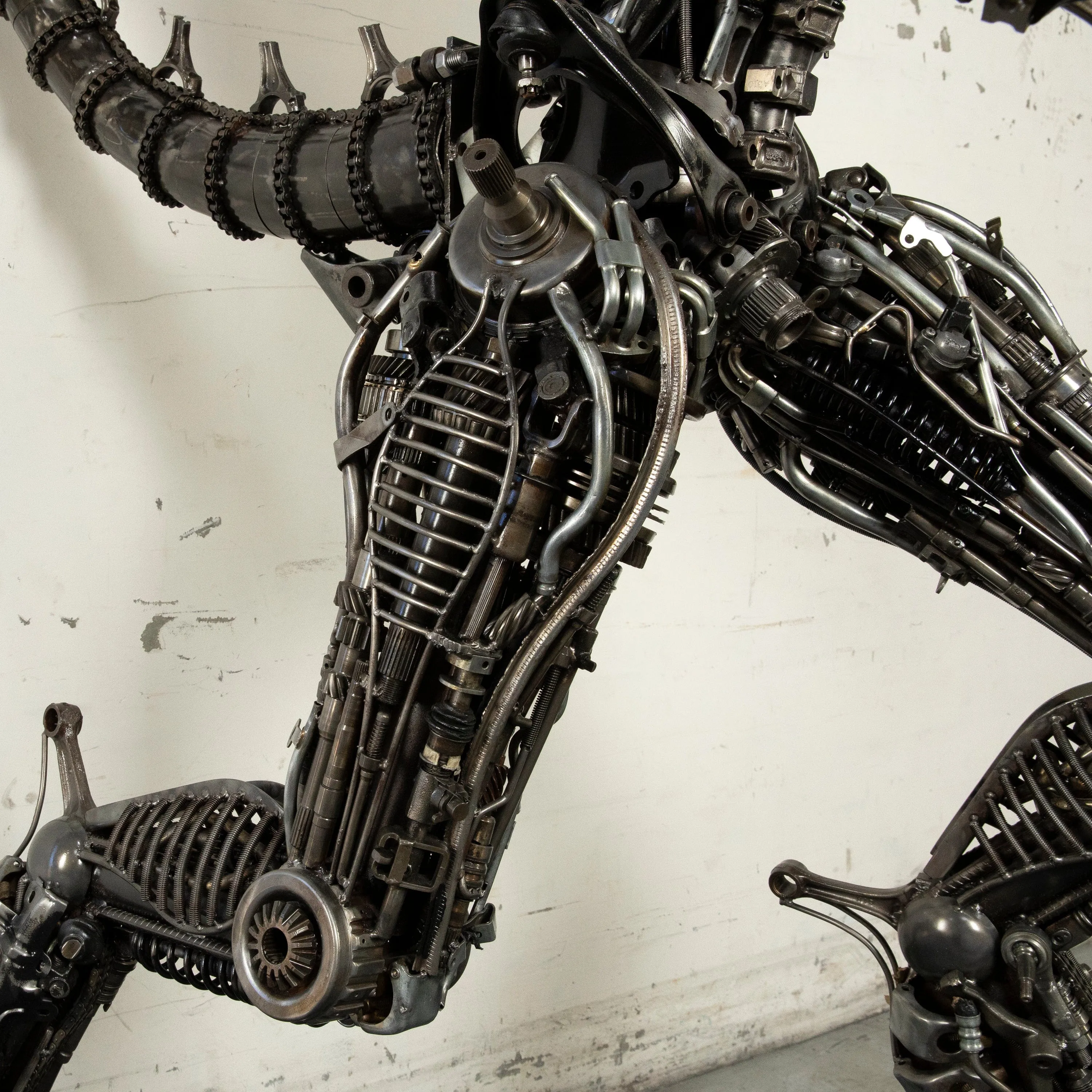 91 Alien Inspired Recycled Metal Art Sculpture