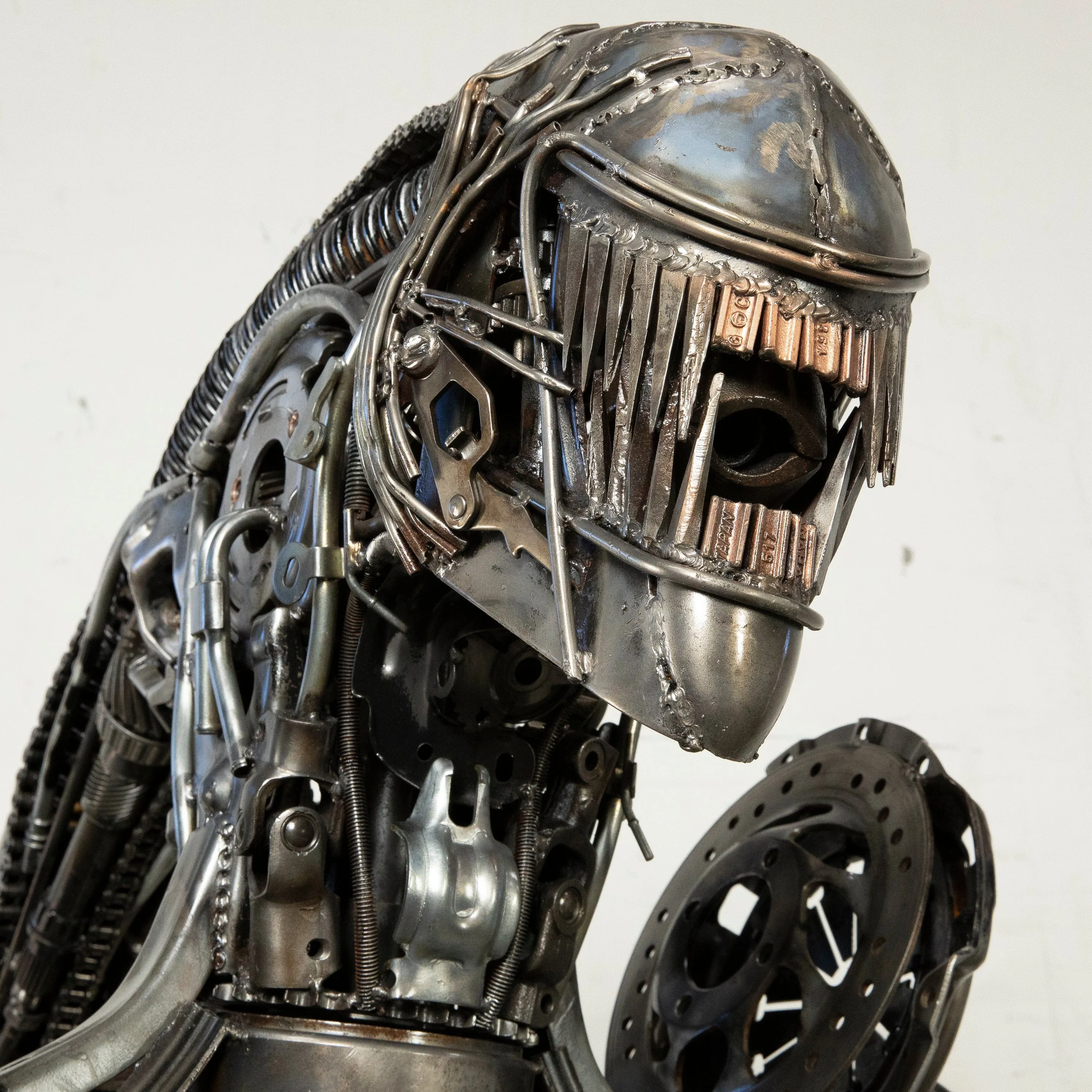 91 Alien Inspired Recycled Metal Art Sculpture