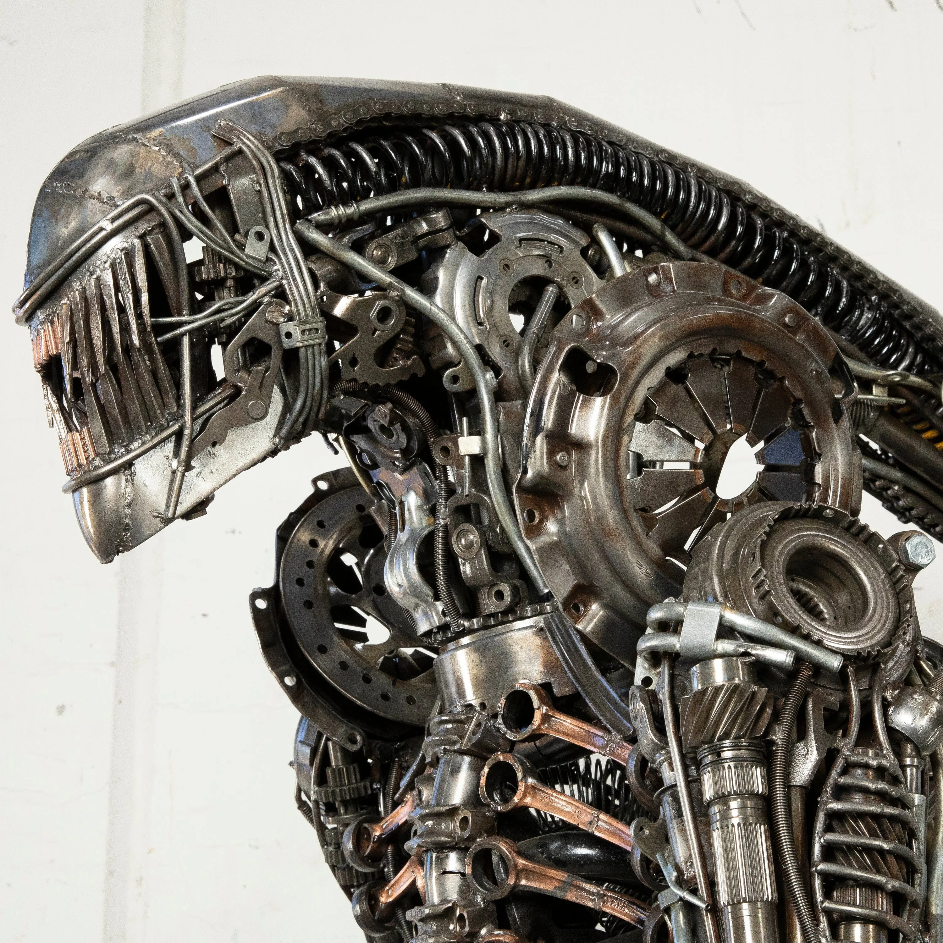 91 Alien Inspired Recycled Metal Art Sculpture