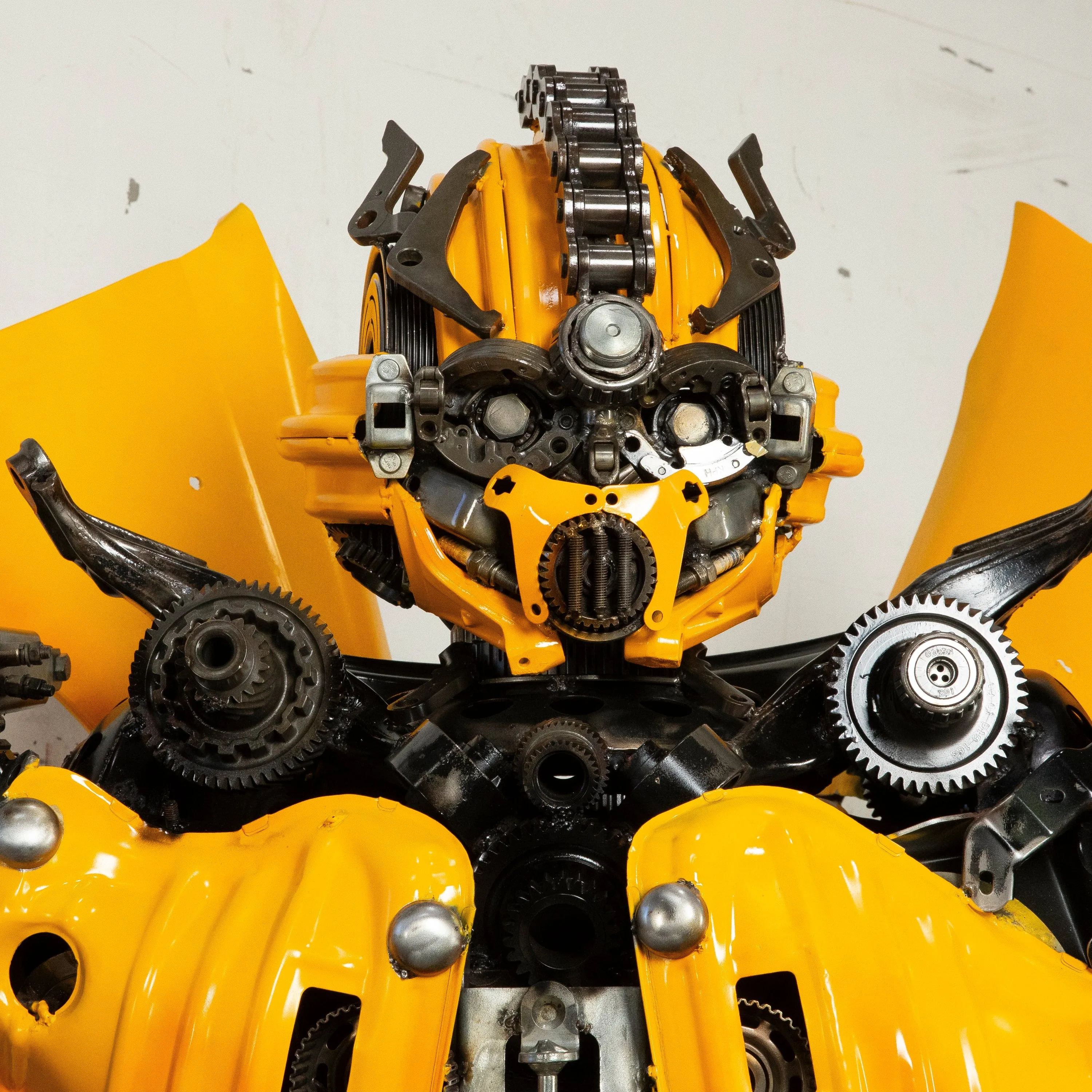 91 Bumblebee Inspired Recycled Metal Art Sculpture