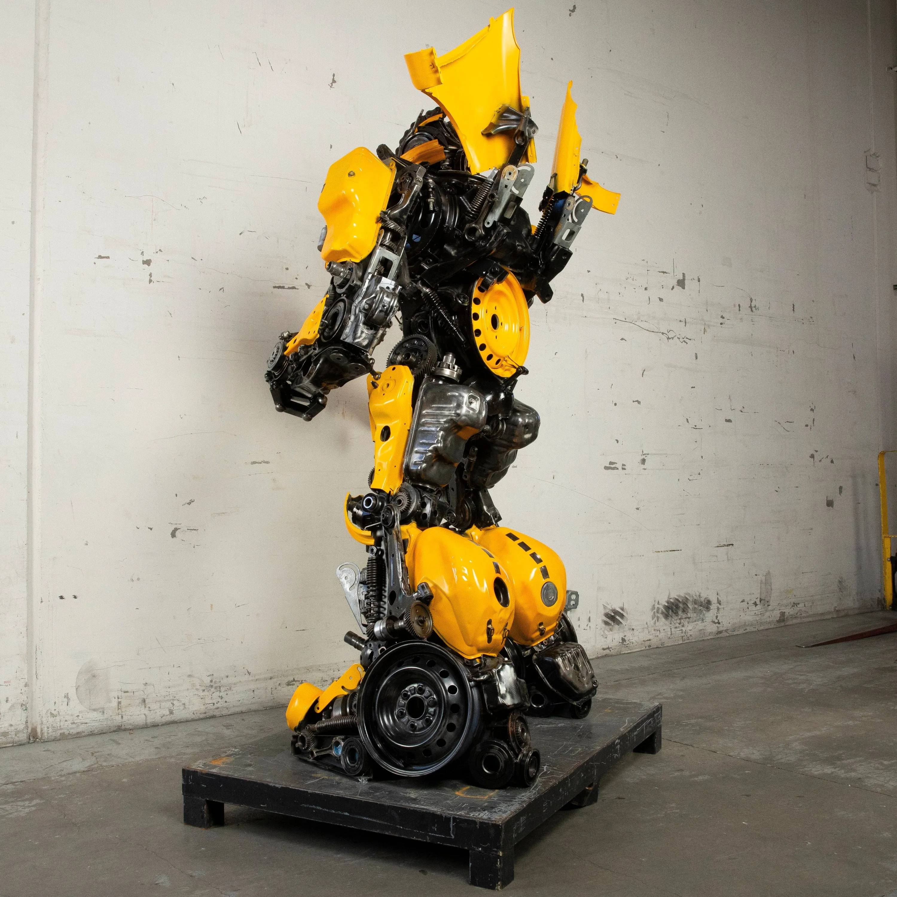 91 Bumblebee Inspired Recycled Metal Art Sculpture