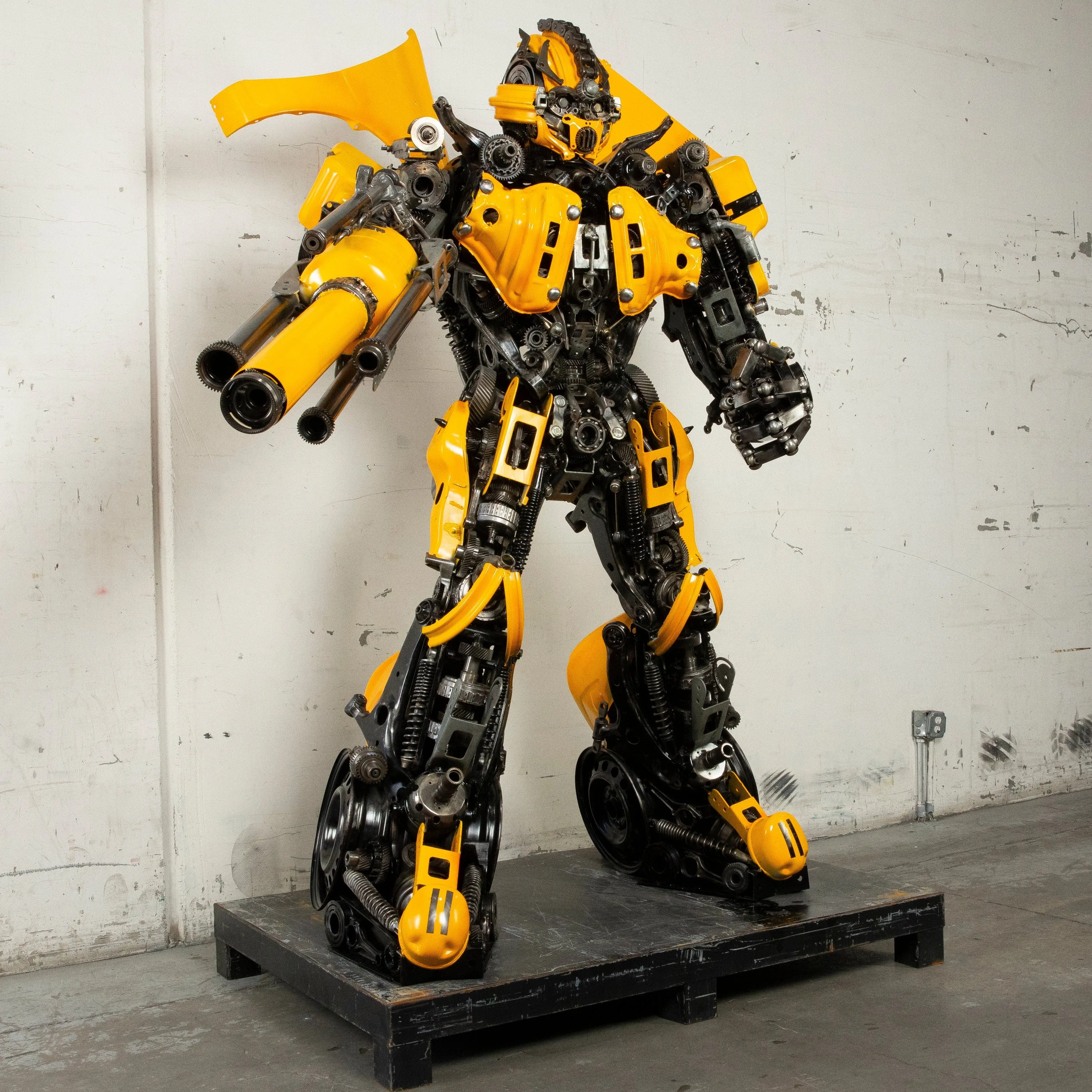 91 Bumblebee Inspired Recycled Metal Art Sculpture