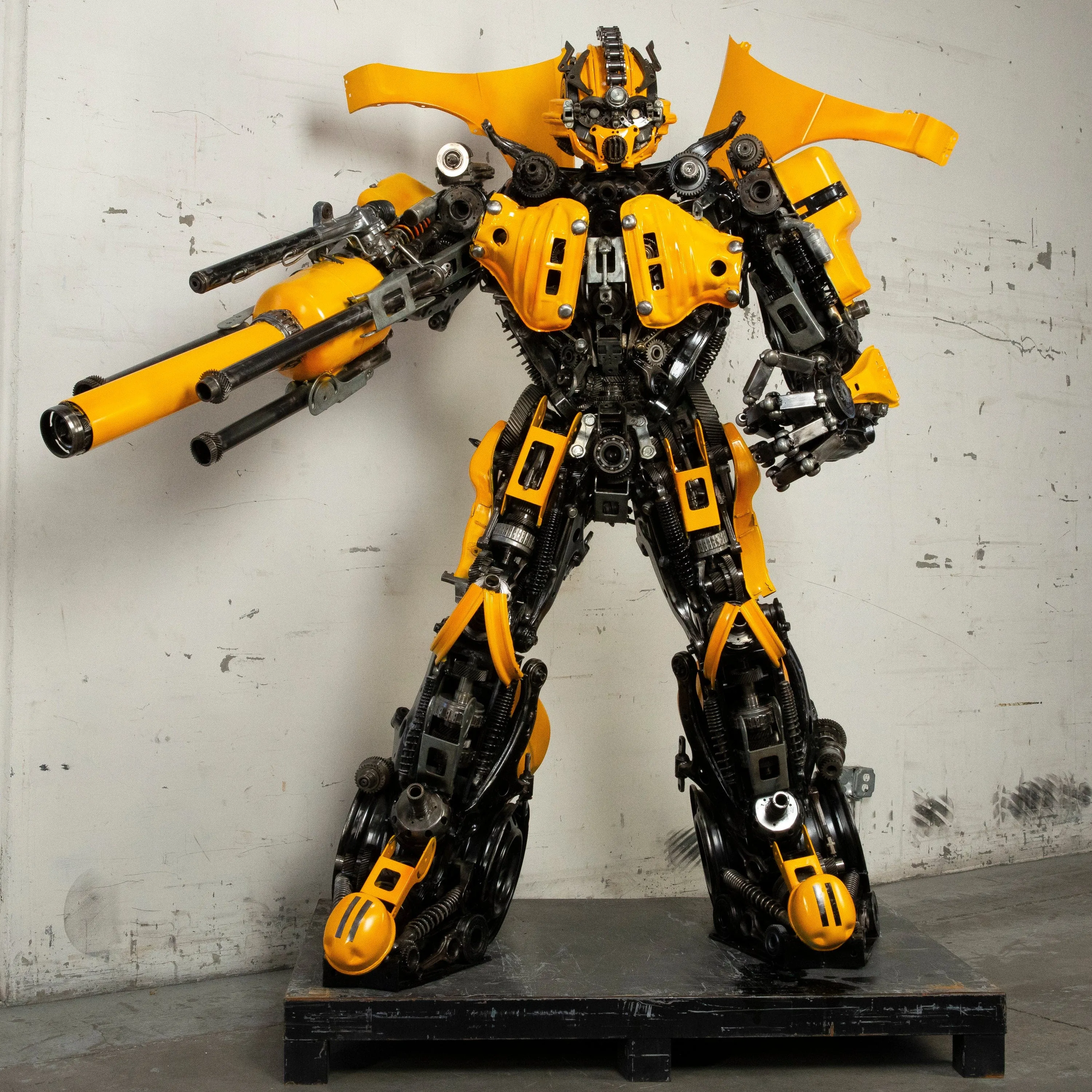 91 Bumblebee Inspired Recycled Metal Art Sculpture