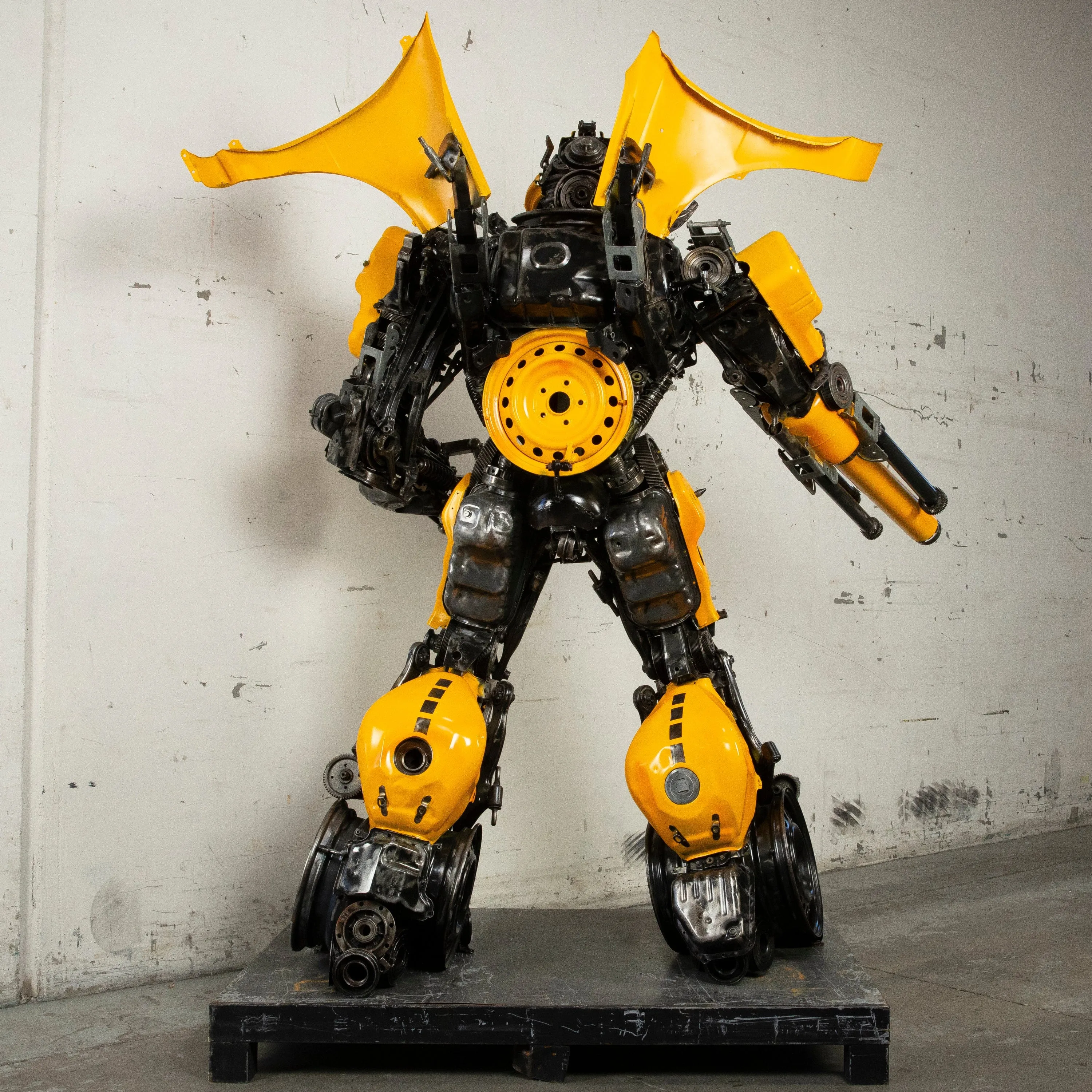 91 Bumblebee Inspired Recycled Metal Art Sculpture