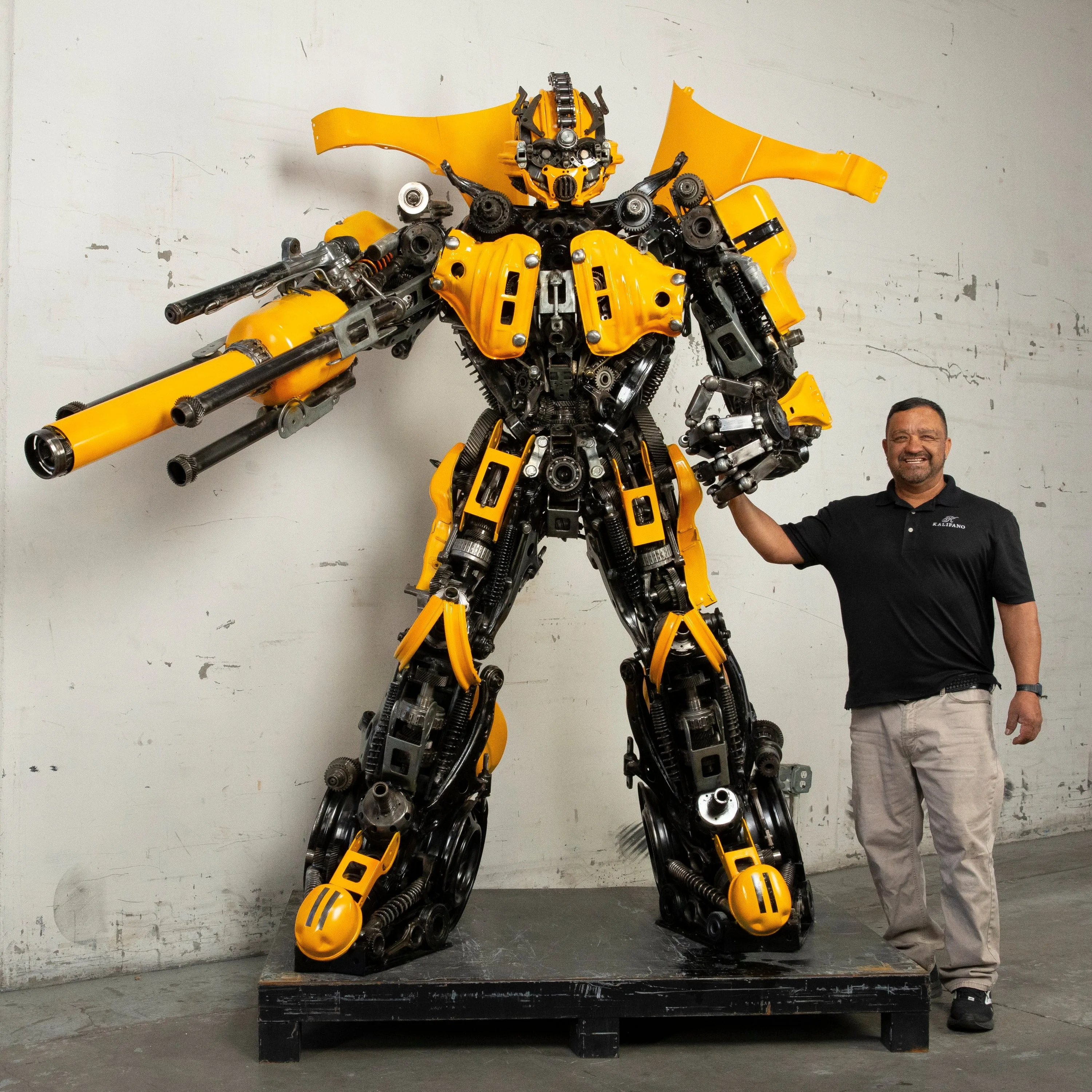 91 Bumblebee Inspired Recycled Metal Art Sculpture