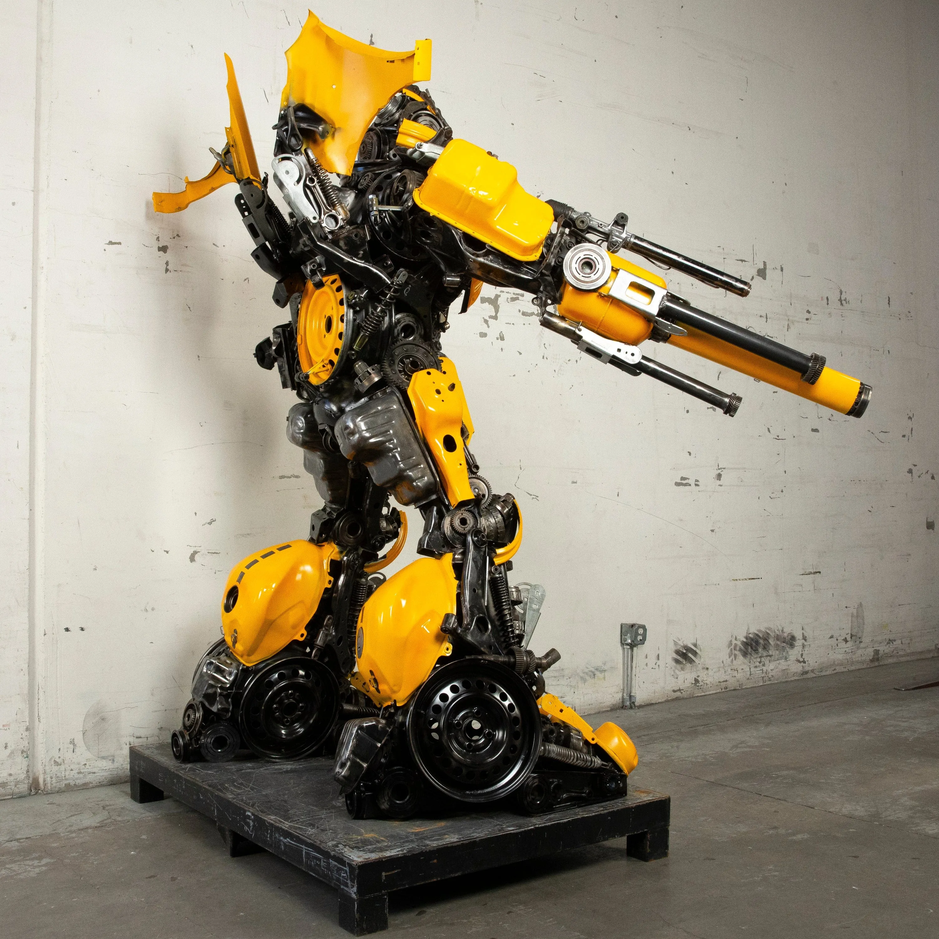 91 Bumblebee Inspired Recycled Metal Art Sculpture