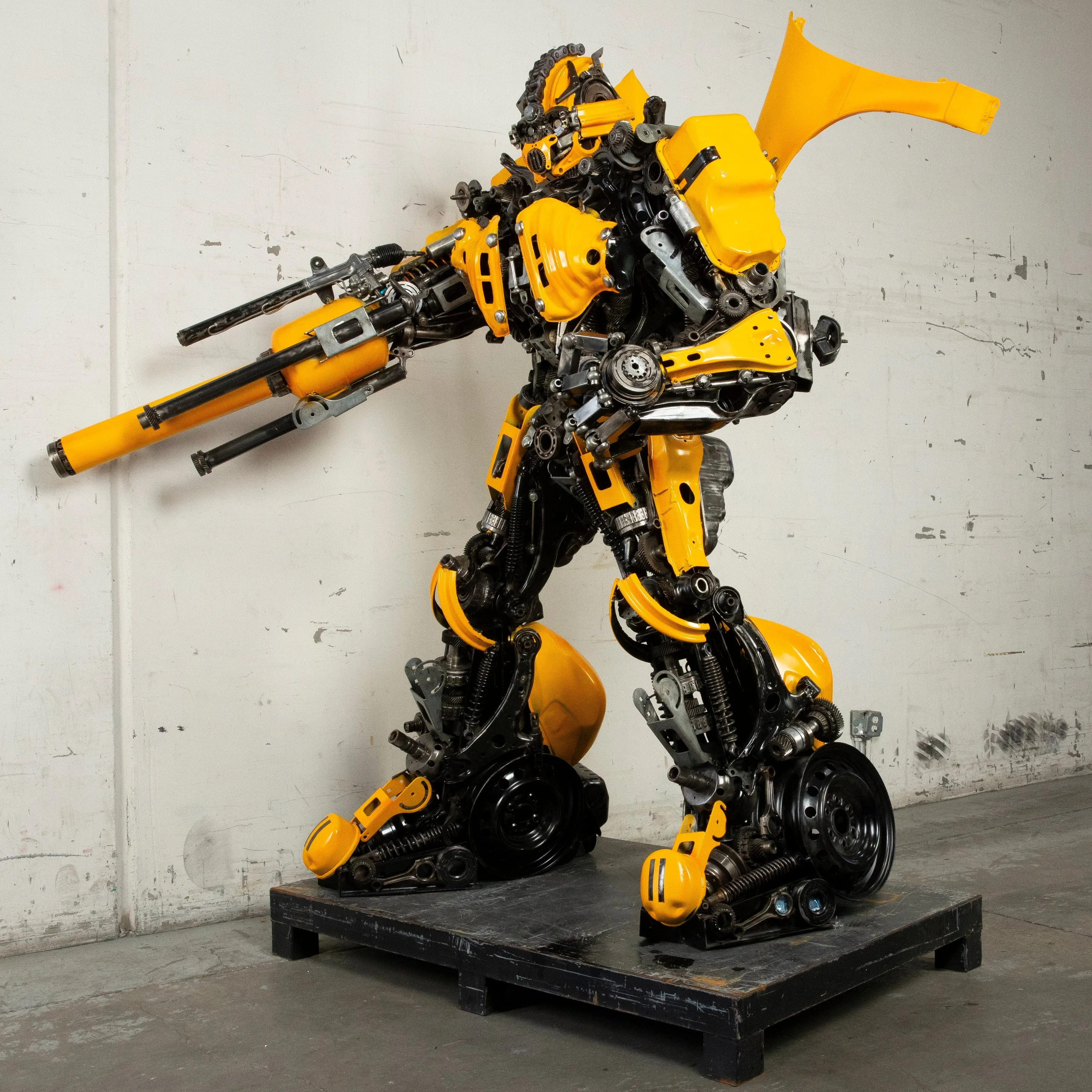 91 Bumblebee Inspired Recycled Metal Art Sculpture