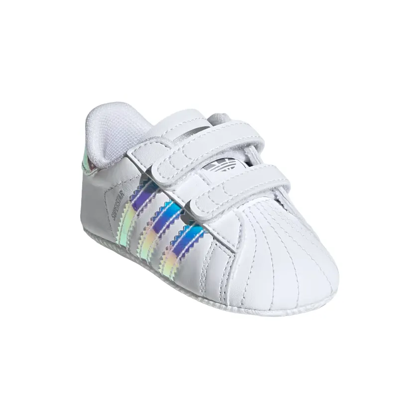 Adidas Original cradle sneakers for girls Superstar Crib BD8000 iridescent white