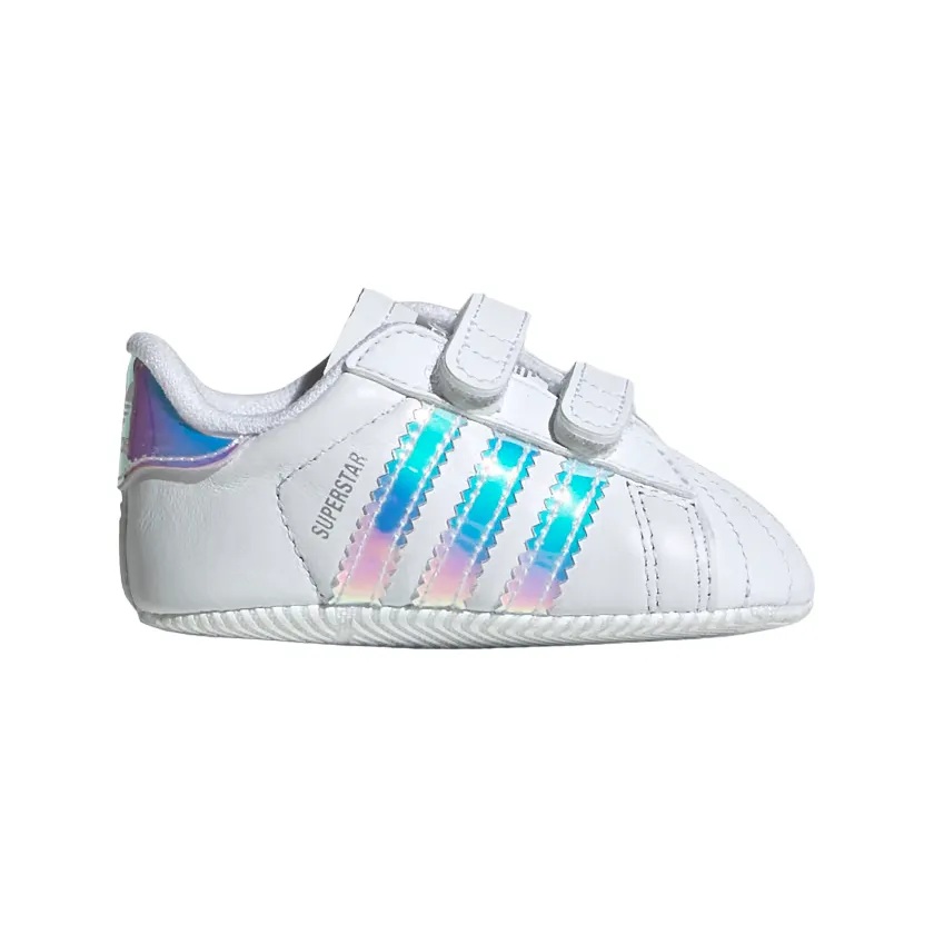 Adidas Original cradle sneakers for girls Superstar Crib BD8000 iridescent white