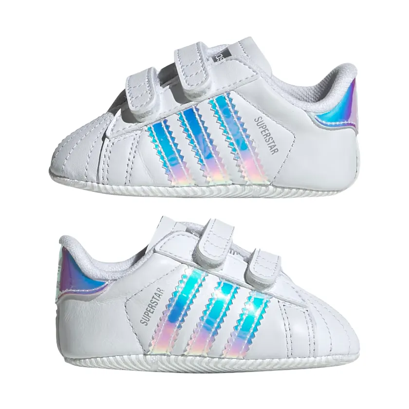 Adidas Original cradle sneakers for girls Superstar Crib BD8000 iridescent white