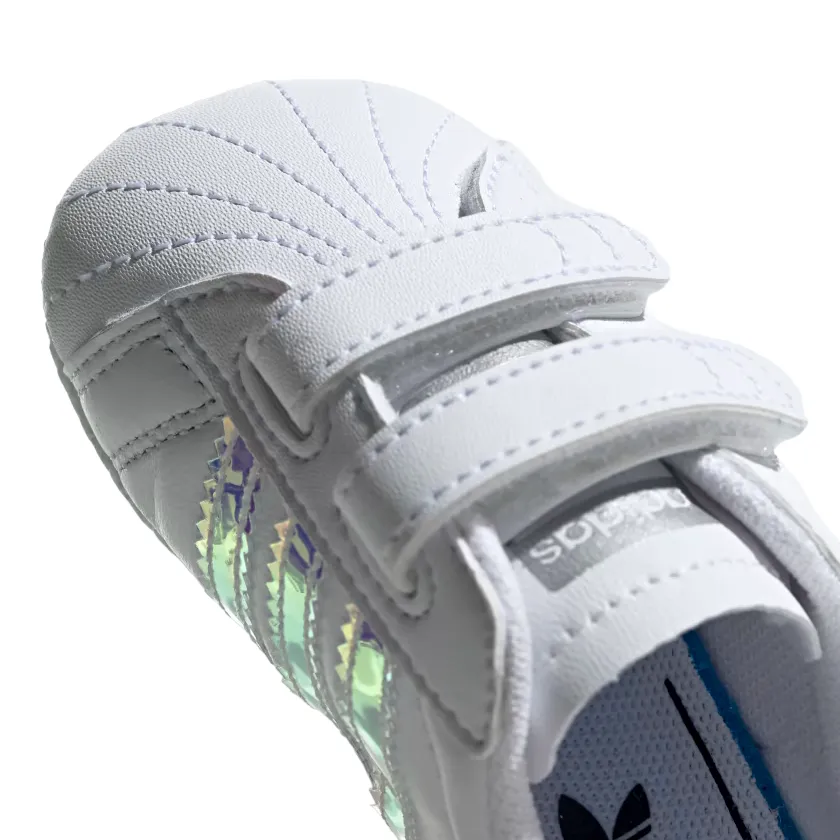 Adidas Original cradle sneakers for girls Superstar Crib BD8000 iridescent white