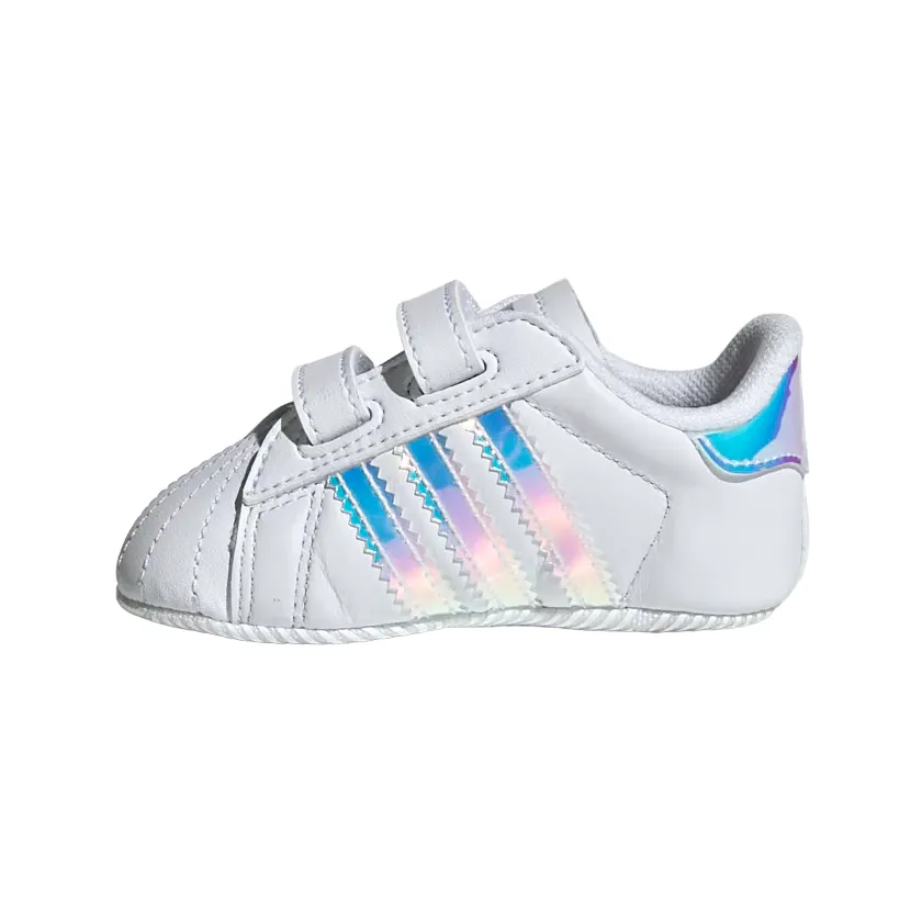 Adidas Original cradle sneakers for girls Superstar Crib BD8000 iridescent white