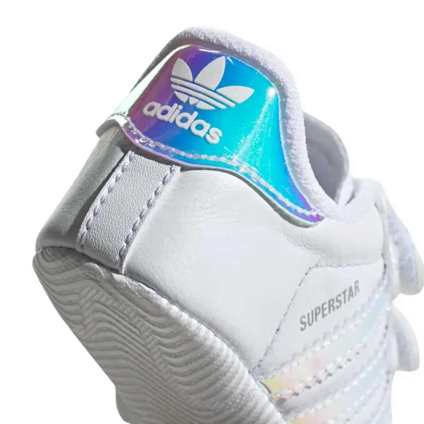 Adidas Original cradle sneakers for girls Superstar Crib BD8000 iridescent white