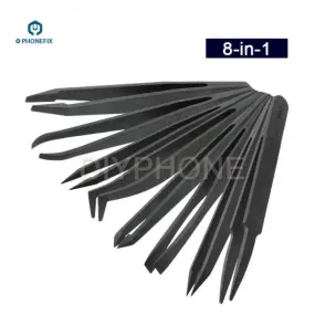 Anti-static Carbon Fiber Tweezers Kit Craft Pick Tool for PCB Repair