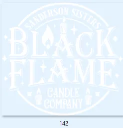 Black Flame Candle Co DTF Transfer - 141/142