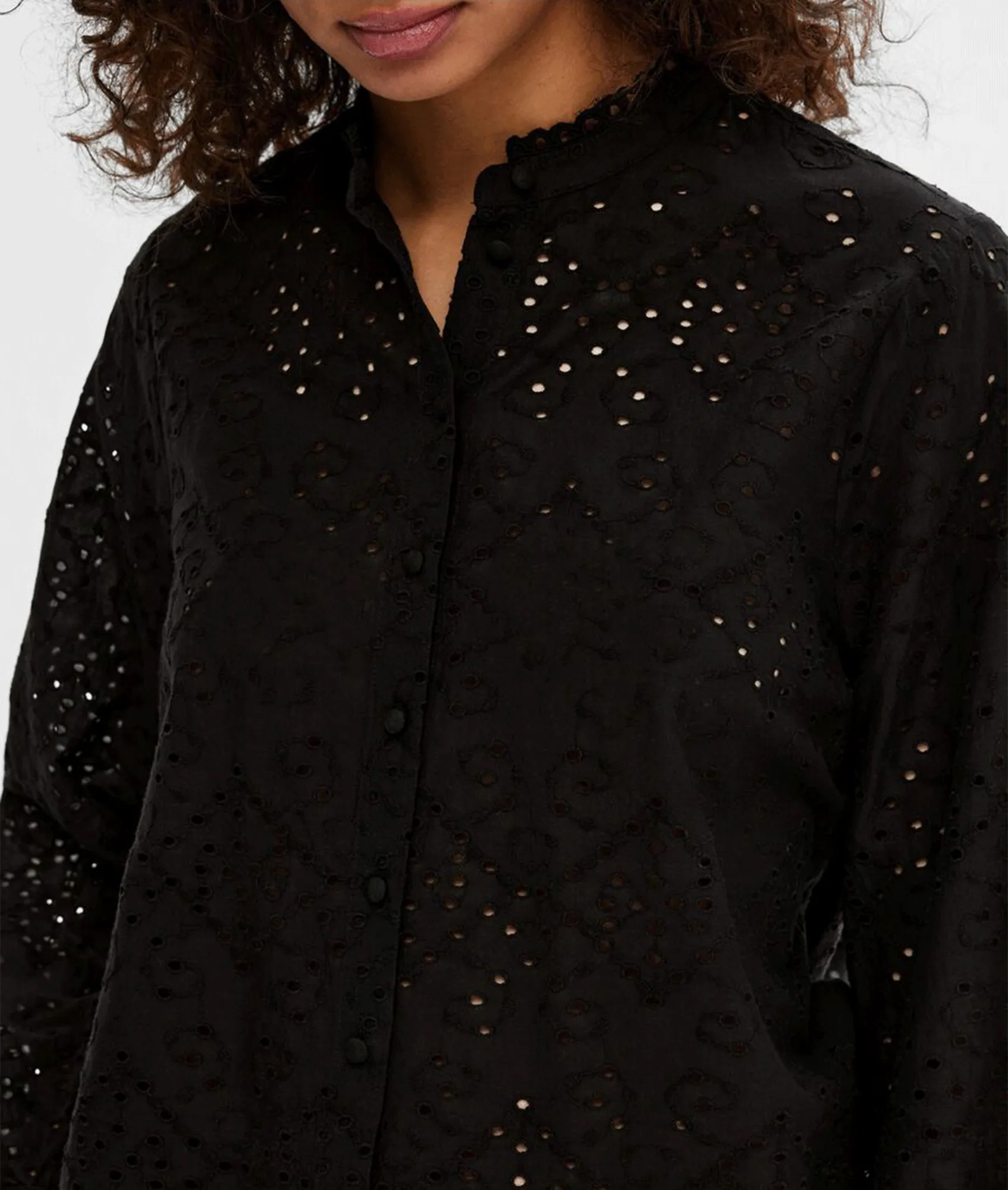 Broderie Anglaise Shirt - Black