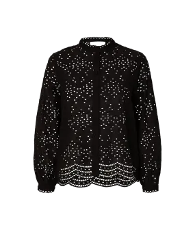 Broderie Anglaise Shirt - Black