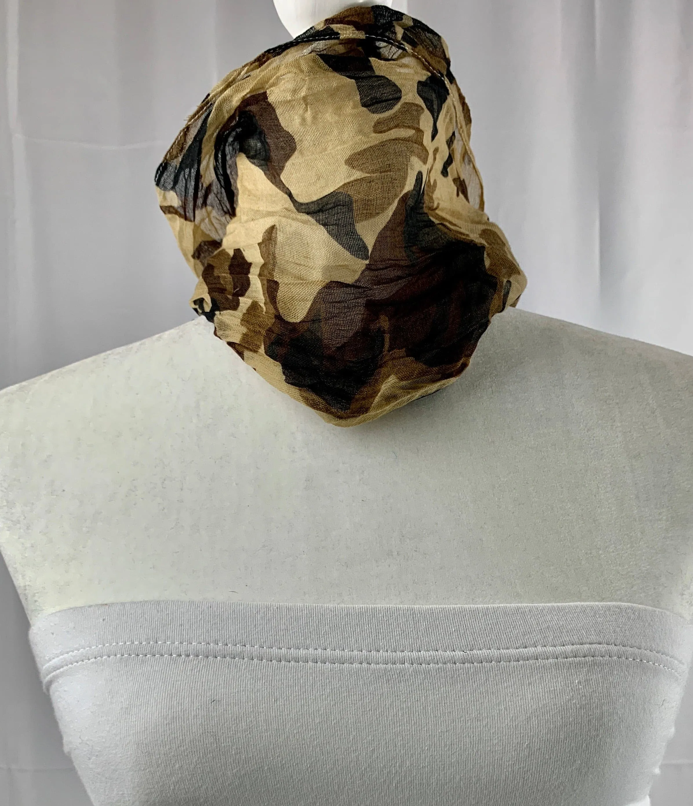 Brown Camo Neck Scarf