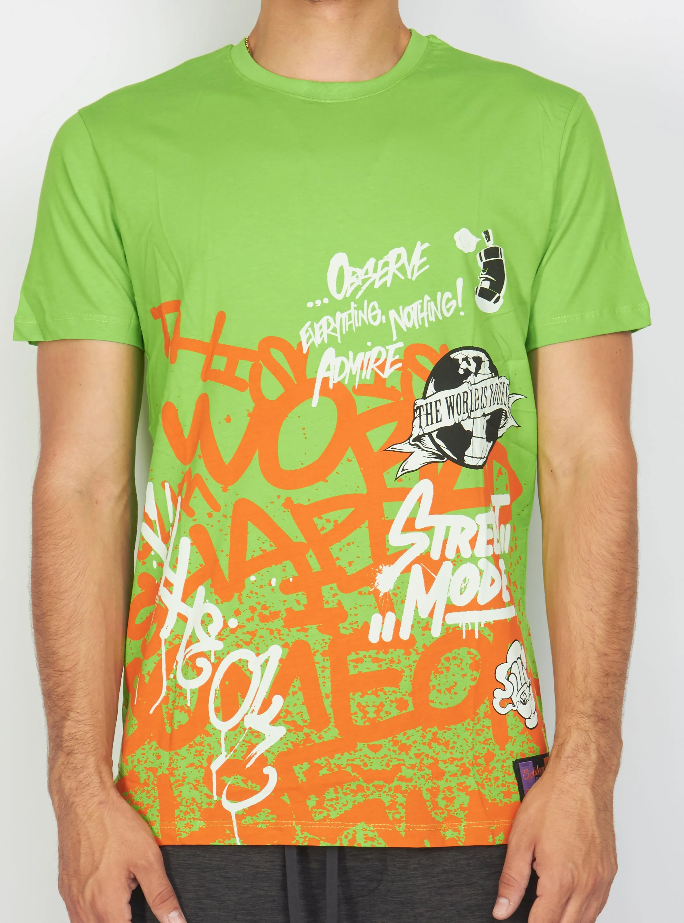 Buyer's Choice T-Shirt - The World - Lime - ST 7507