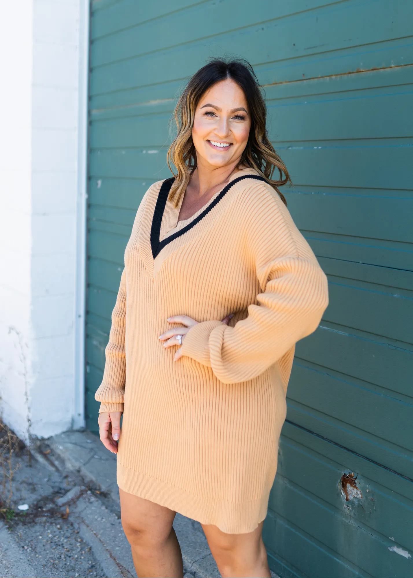 Caramel Sweater Dress