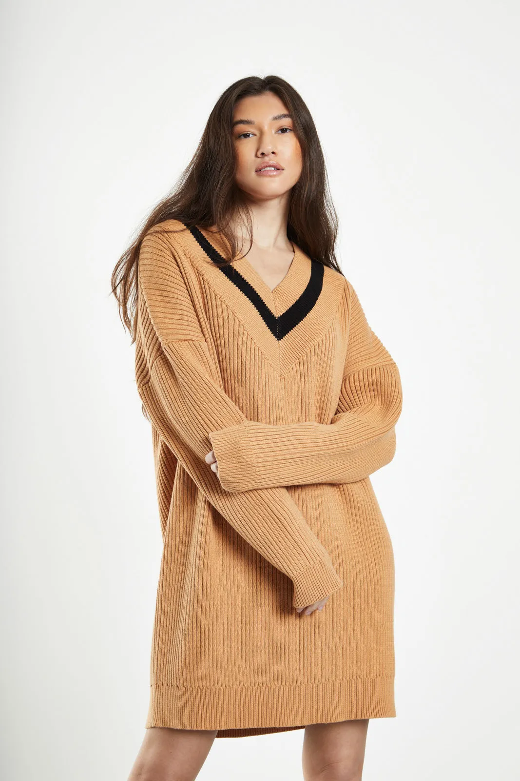 Caramel Sweater Dress