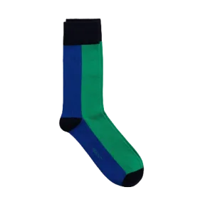 Colour Block Socks - Green/Blue