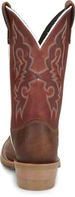 'Double H' Men's 11" Caleb Domestic Boot - Tan / Burgundy