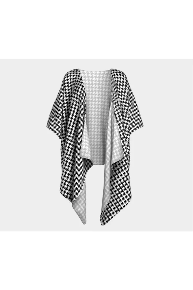 Houndstooth Draped Kimono