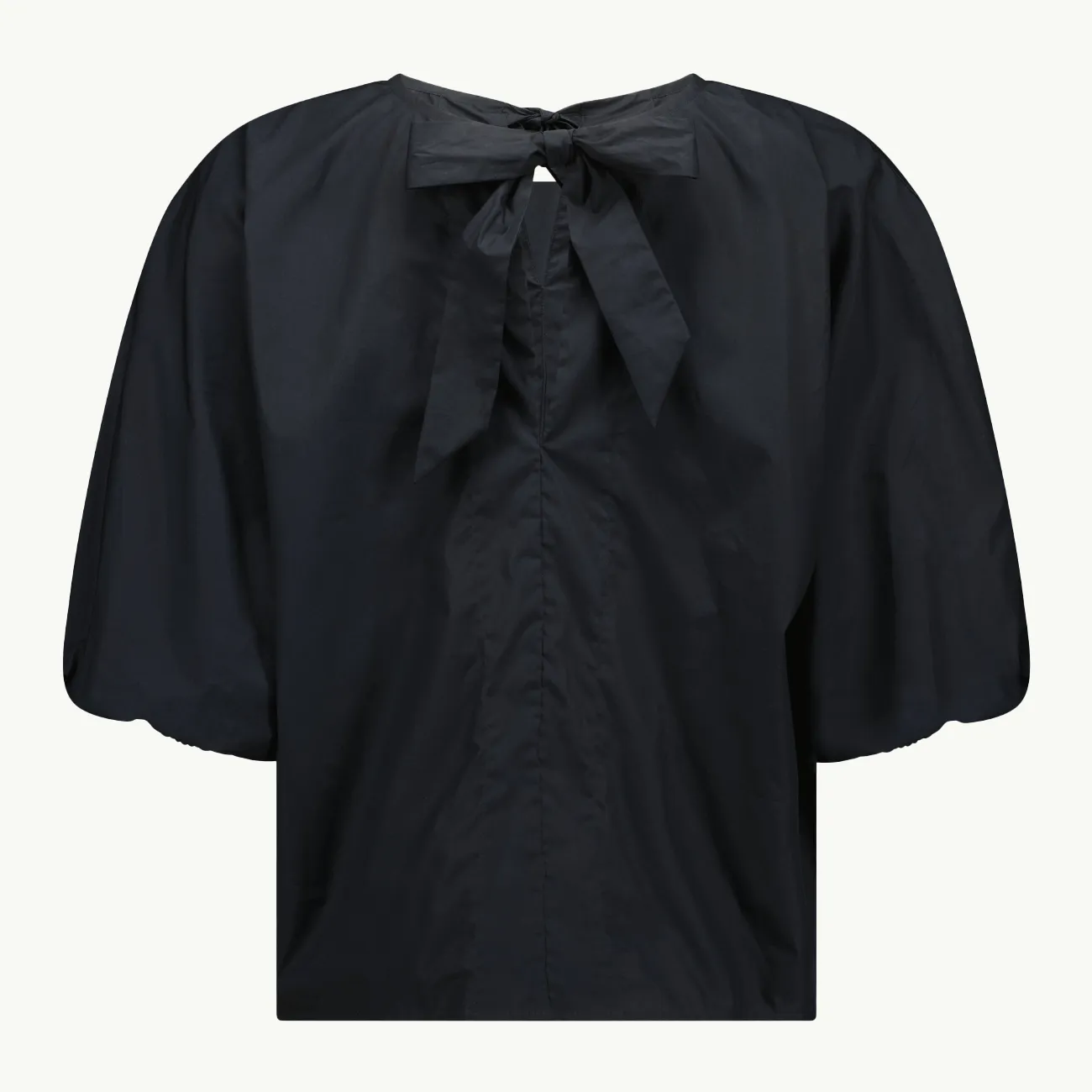 Jarvis Top - Black Poplin