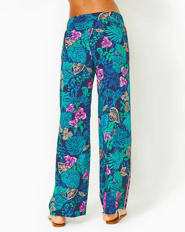 Lilly Pulitzer Women's 32" Bal Harbour Palazzo Pant - Low Tide Navy Life Of The Party Engineered Pant selected