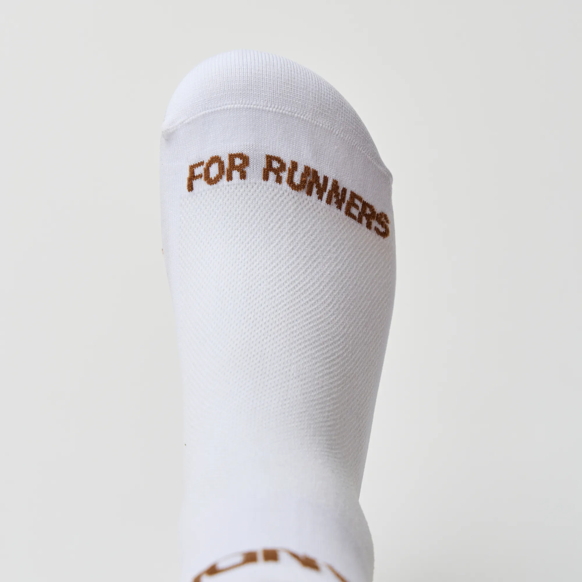 Lite Run™️ Quarter Socks - White with Nutmeg - 2 Pack