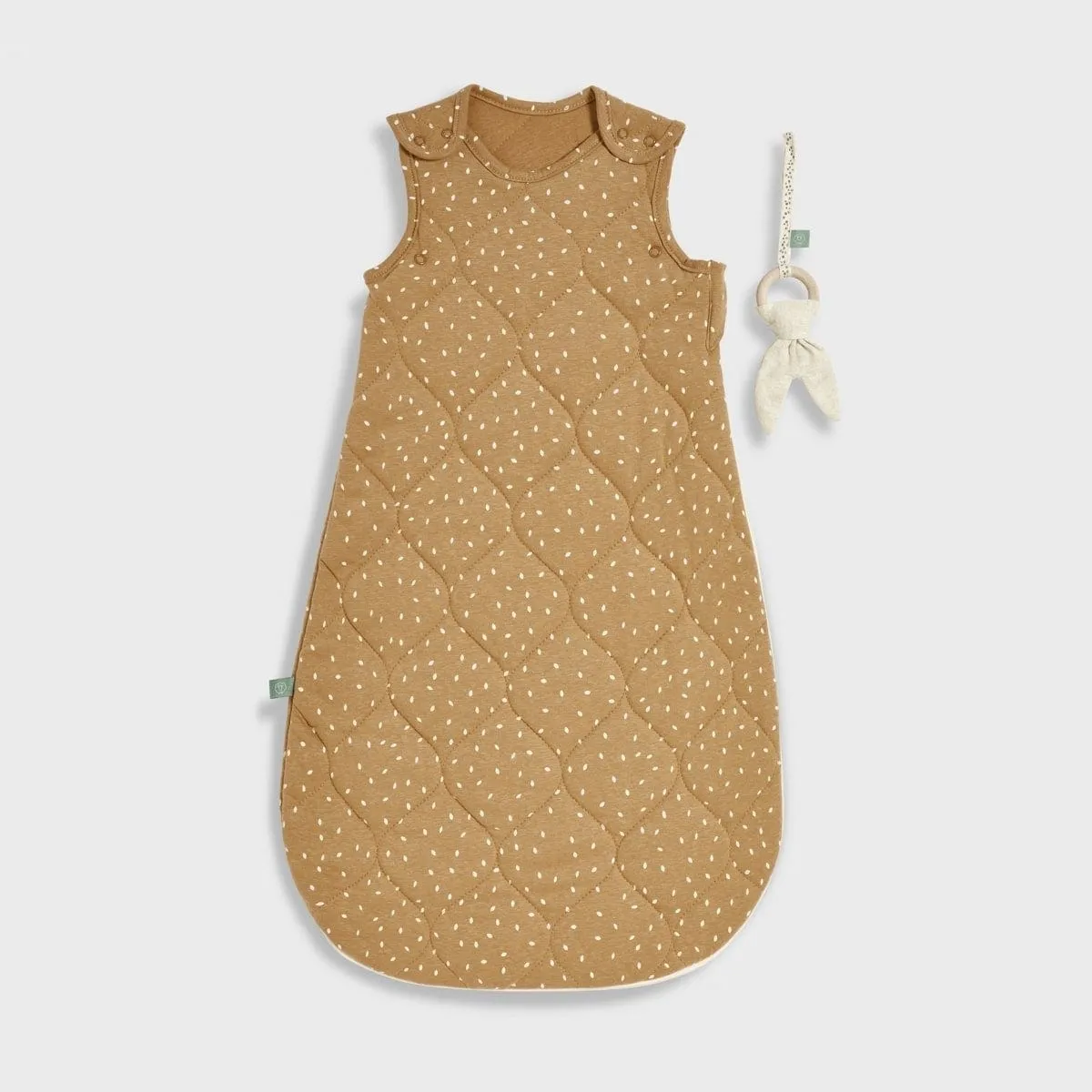 Little Green Sheep Organic Baby Sleeping Bag, 2.5 Tog - Honey Rice (6-18m)