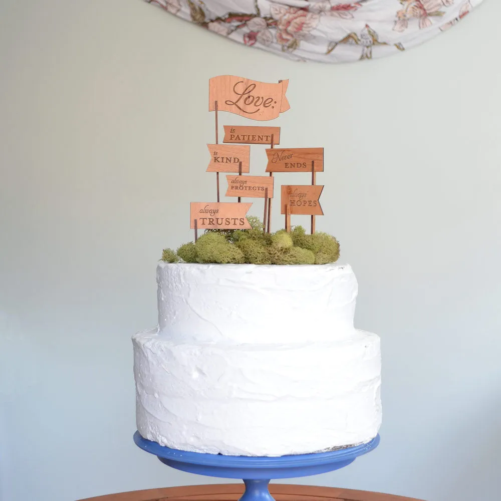 Love is Patient Cake Topper