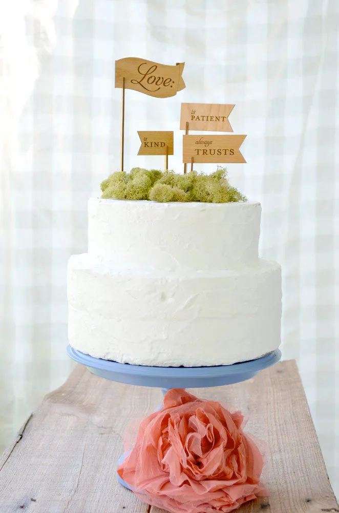 Love is Patient Cake Topper