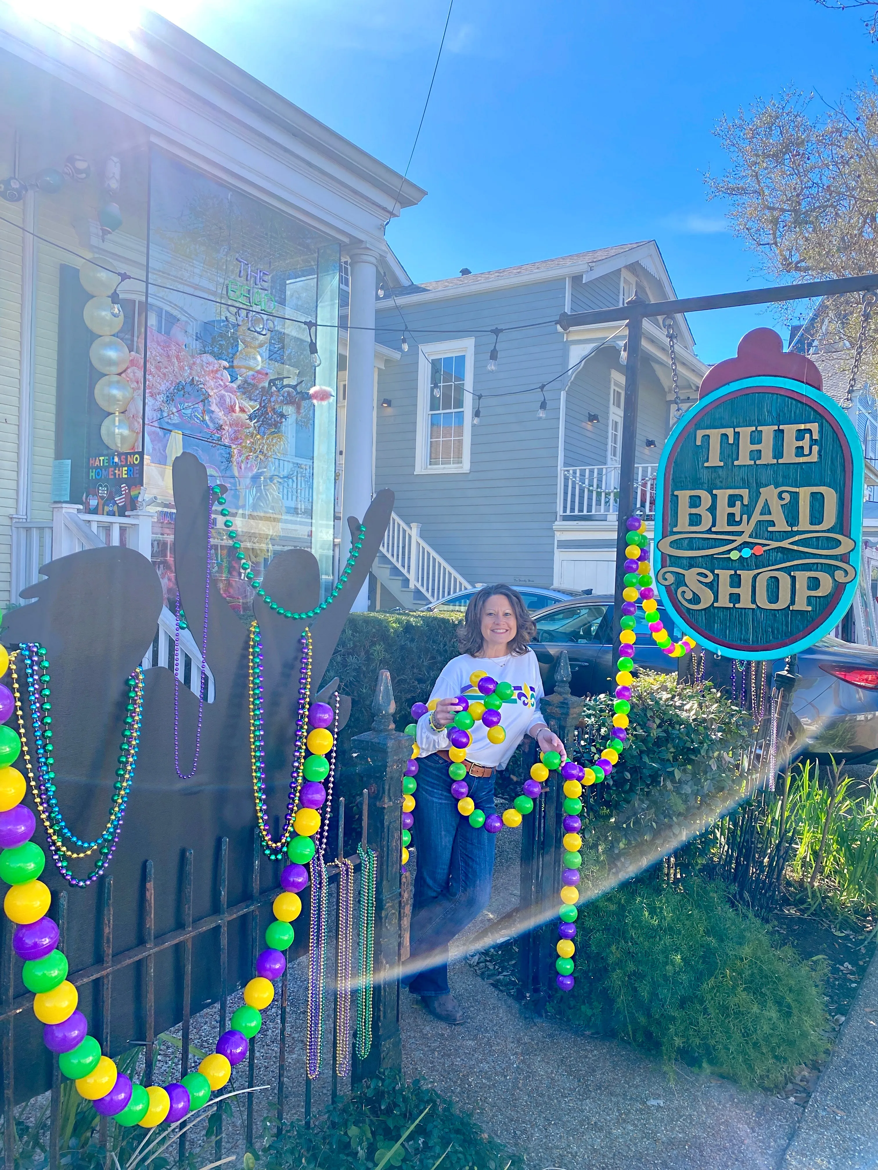 Mardi Gras Bead Garland: 10 ft. Mini beads