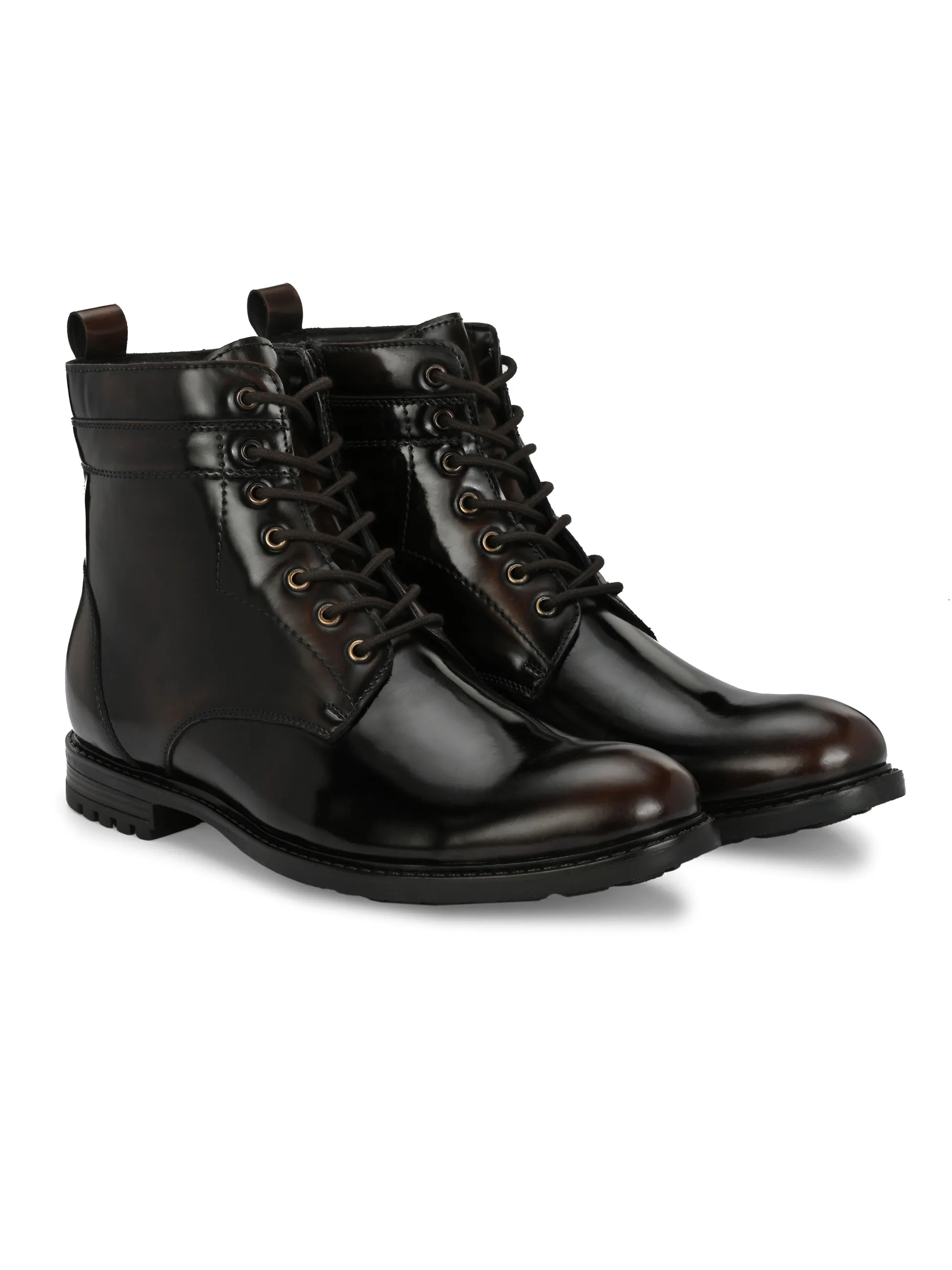 Mentor Black Patent Boots